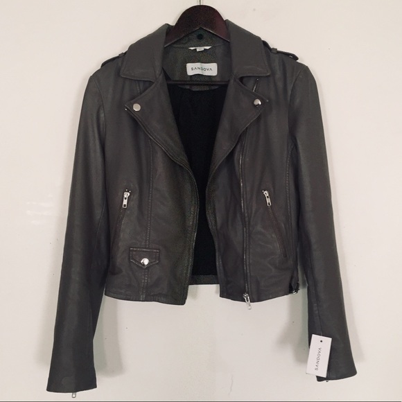 Sandova Leather Moto Jacket in Latte - Picture 6 of 13